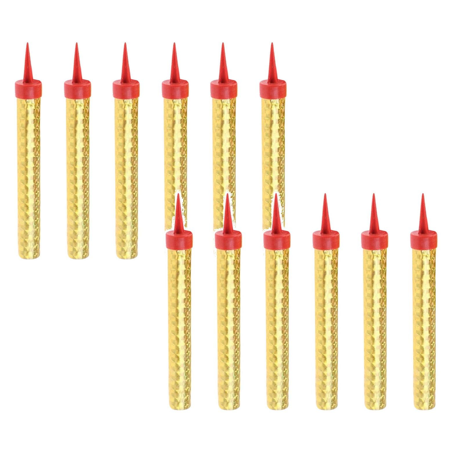 King Of Sparklers Pack 6 Gold Wrapping Sparkling Candles For Bottle