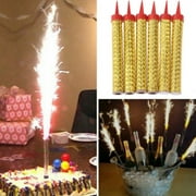 King Of Sparklers Pack Of 6 Gold Wrapping Sparkling Candles For Bottle Service Birthday Wedding Sweet 16 Party Candle (Pack Of 6 Gold)