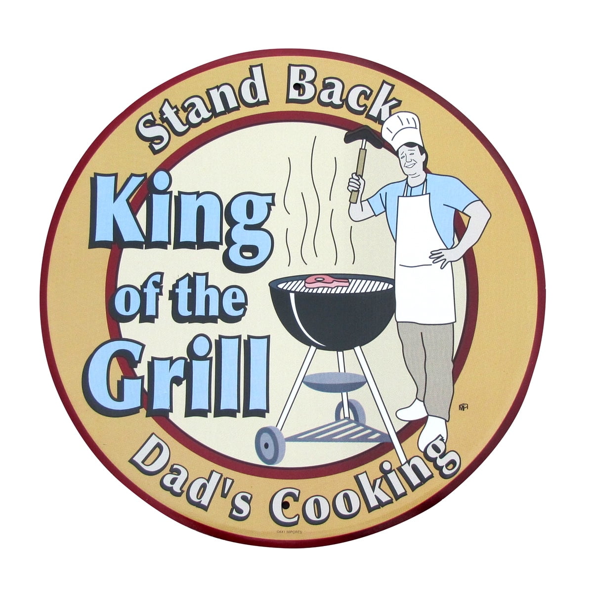King Of The Grill Dad's Cooking Funny BBQ Tin Metal Sign Yard Patio Garage Decor King Of The Grill Dad's Cooking Funny BBQ Tin Metal Sign Yard Patio Garage Decor