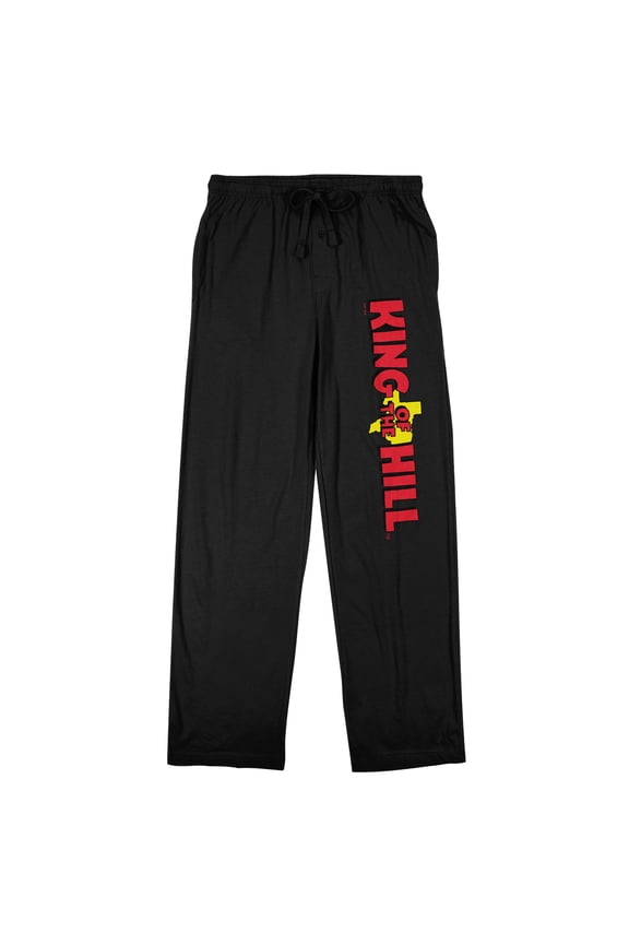 King Of The Hill Logo Men's Black Sleep Pajama Pants