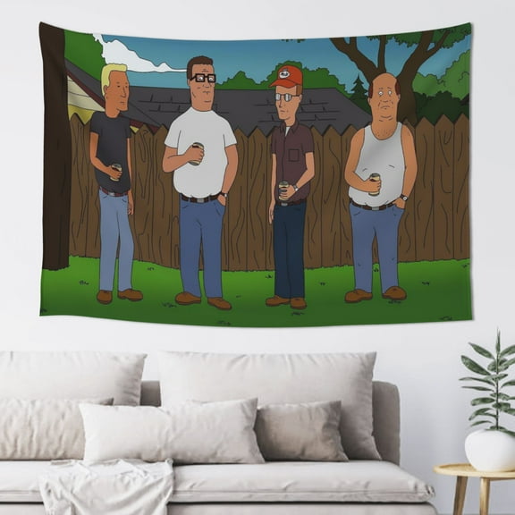 King Of The Hill Wall Tapestry Poster for Bedroom Aesthetics Room Decor Flag Wall Hanging for Teen Girls Men Dorm Living Room (60''x40'')