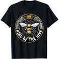 thumbnail image 1 of King Of The Hive Beekeeper Bee Lover Honey T-Shirt Black Medium, 1 of 4