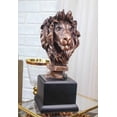 thumbnail image 1 of King Of The Jungle African Lion Pride Bust Bronze Electroplated Figurine Statue, 1 of 7
