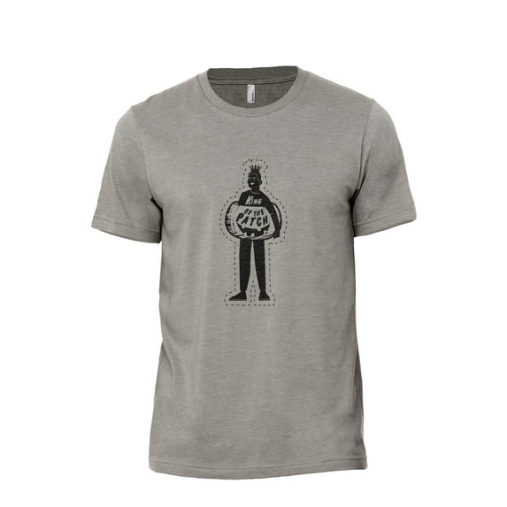 King Of The Patch Men's Modern Fit Fun Casual T-Shirt Printed Graphic Tee Military Grey 2X-Large