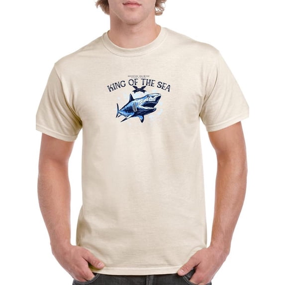 King Of The Sea Big Shark T-Shirt Men -Image by Shutterstock, Male Medium
