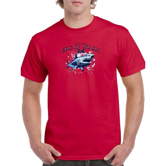 King Of The Sea Big Shark T-Shirt Men -Image by Shutterstock, Male Small