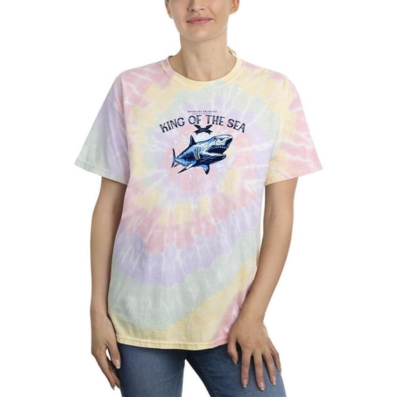 King Of The Sea Big Shark Tie Dye Spiral Women -Image by Shutterstock, Female Large