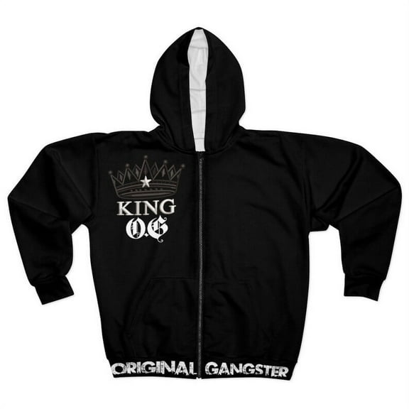 King Original Gangster Hoodie - AOP Unisex Zip Hoodie