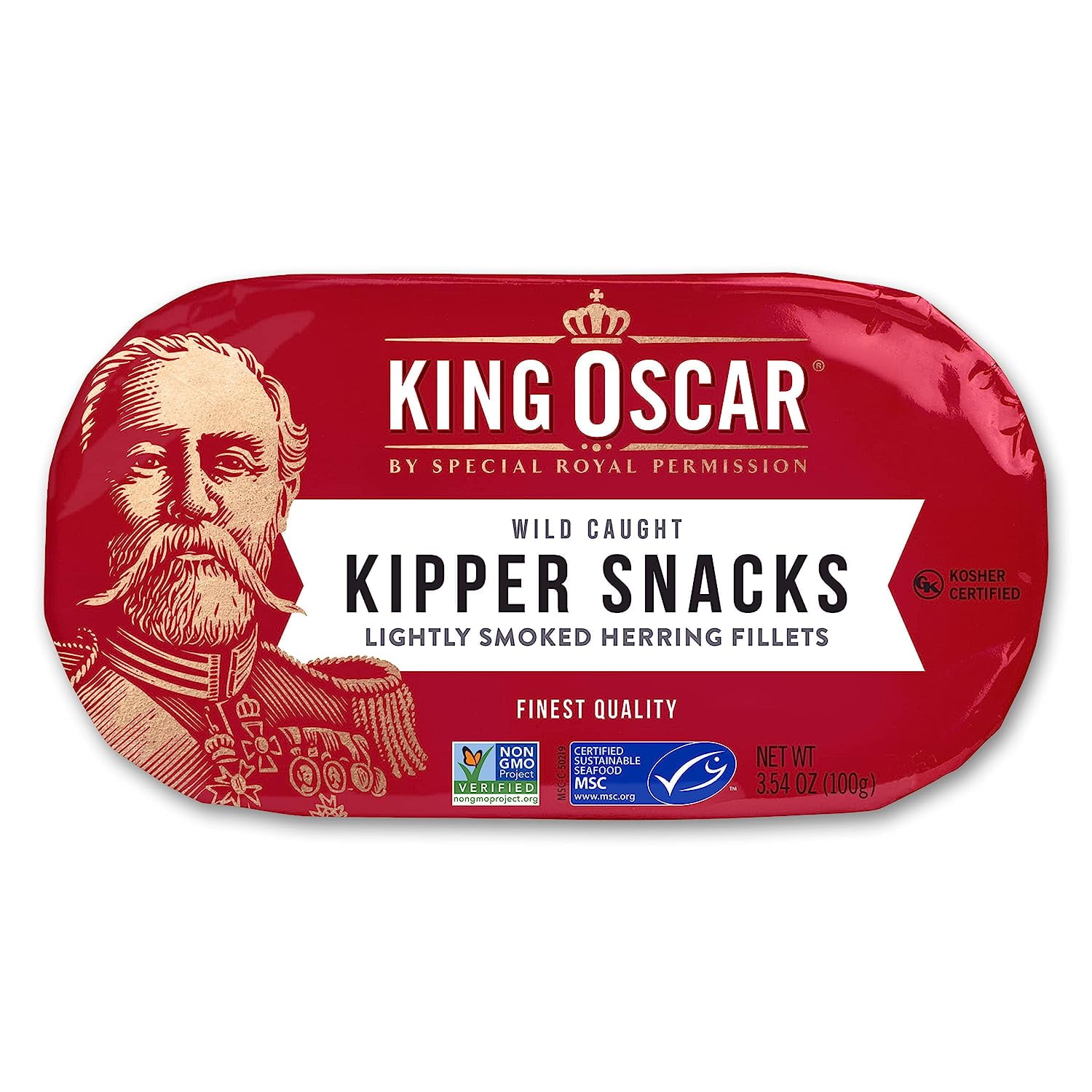 King Oscar Kipper Snacks, Smoked Herring Fillets, 3.54Ounce Cans (Pack