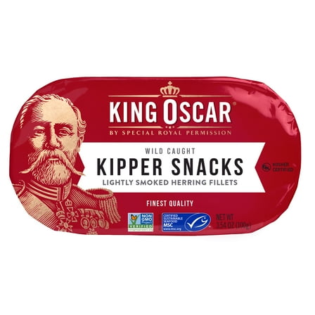 (4 pack) King Oscar Wild Caught Kipper Snacks 3.54 oz