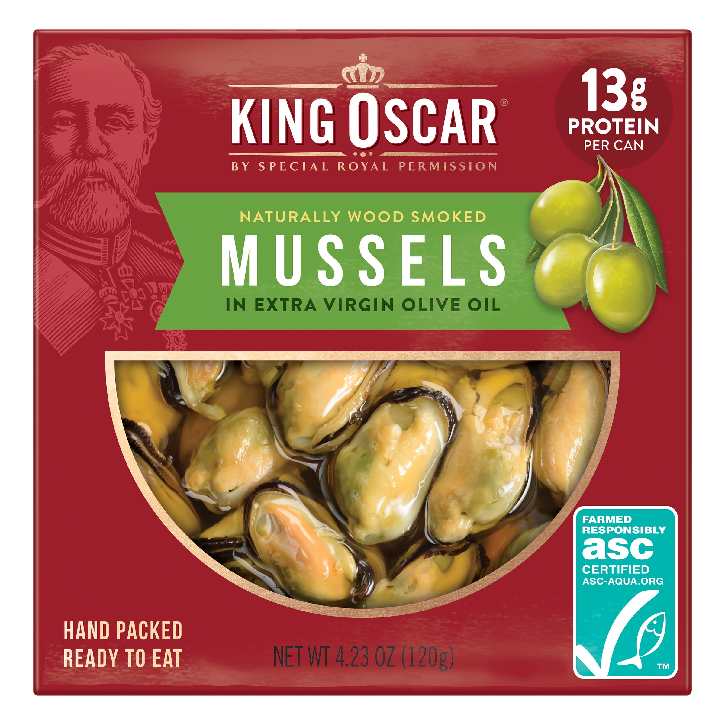 King Oscar Mussels in Extra Virgin Olive Oil, 4.23 oz