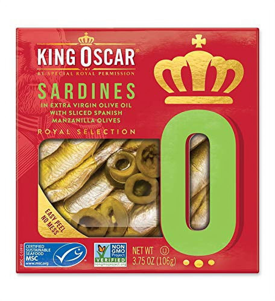 King Oscar Royal Selection Sardines in Extra Virgin Olive Oil, Sliced