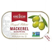 King Oscar Skinless & Boneless Mackerel Fillets in Olive Oil, 4.05 oz Can