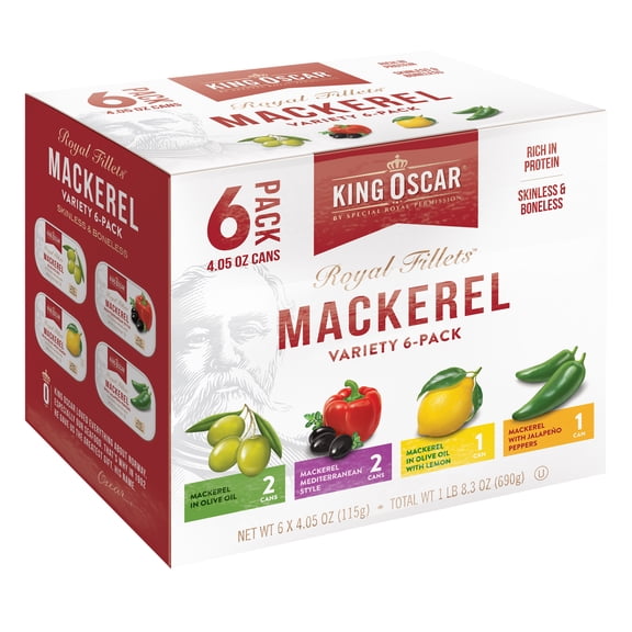 King Oscar Wild Caught Mackerel Variety Six-Pack