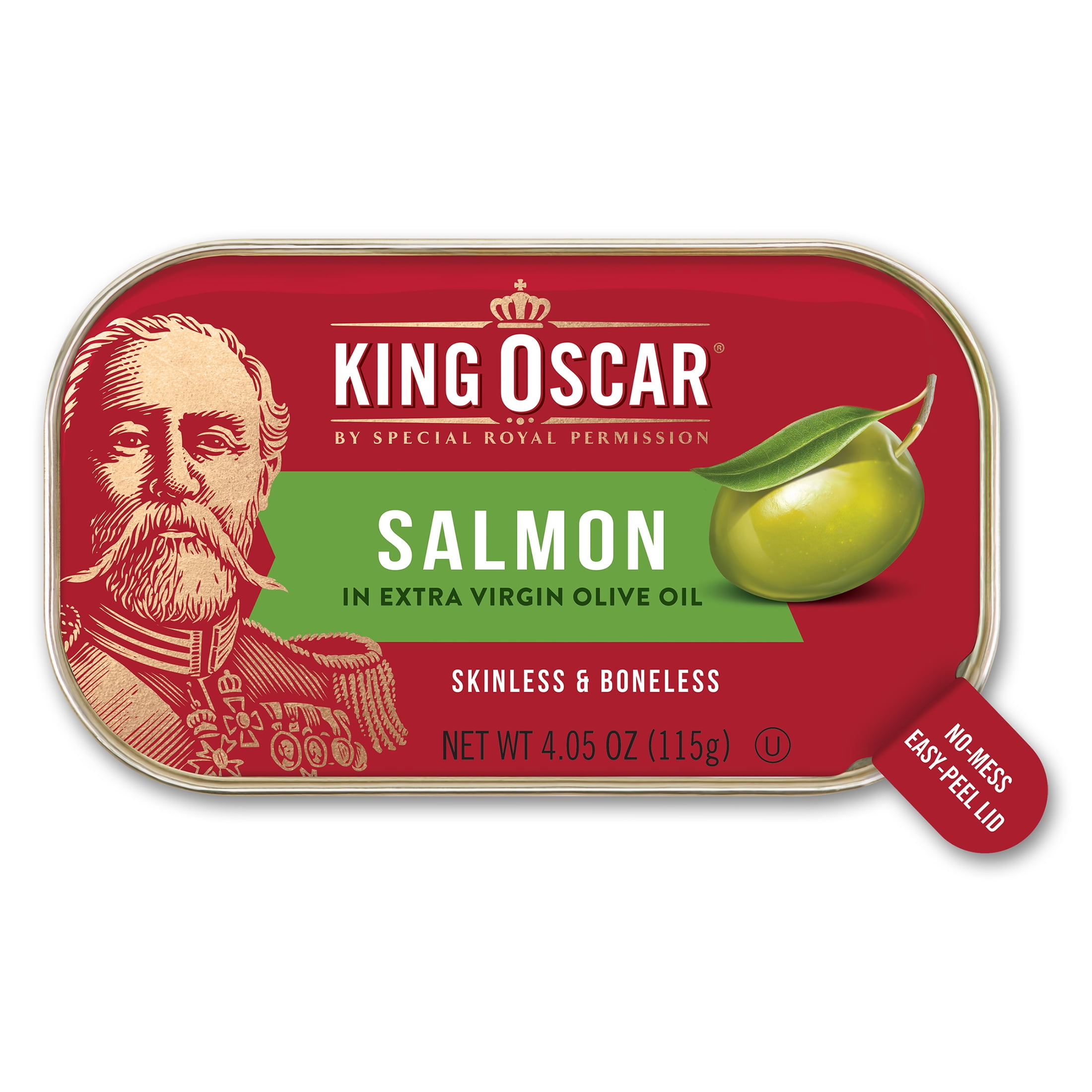 King Oscar Skinless & Boneless Premium Salmon in Olive Oil, 4.05 oz