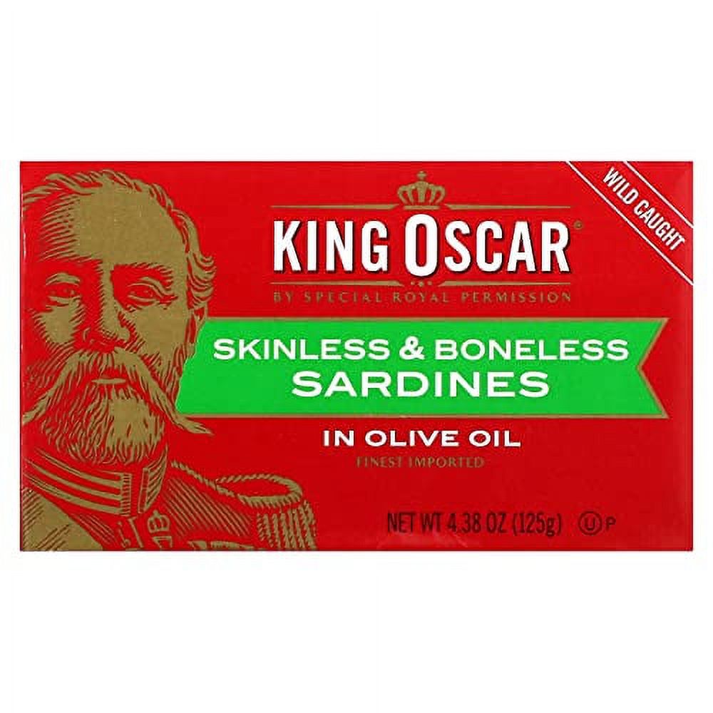 King Oscar Skinless & Boneless Sardines in Olive Oil, 4.38 Oz (Pack Of