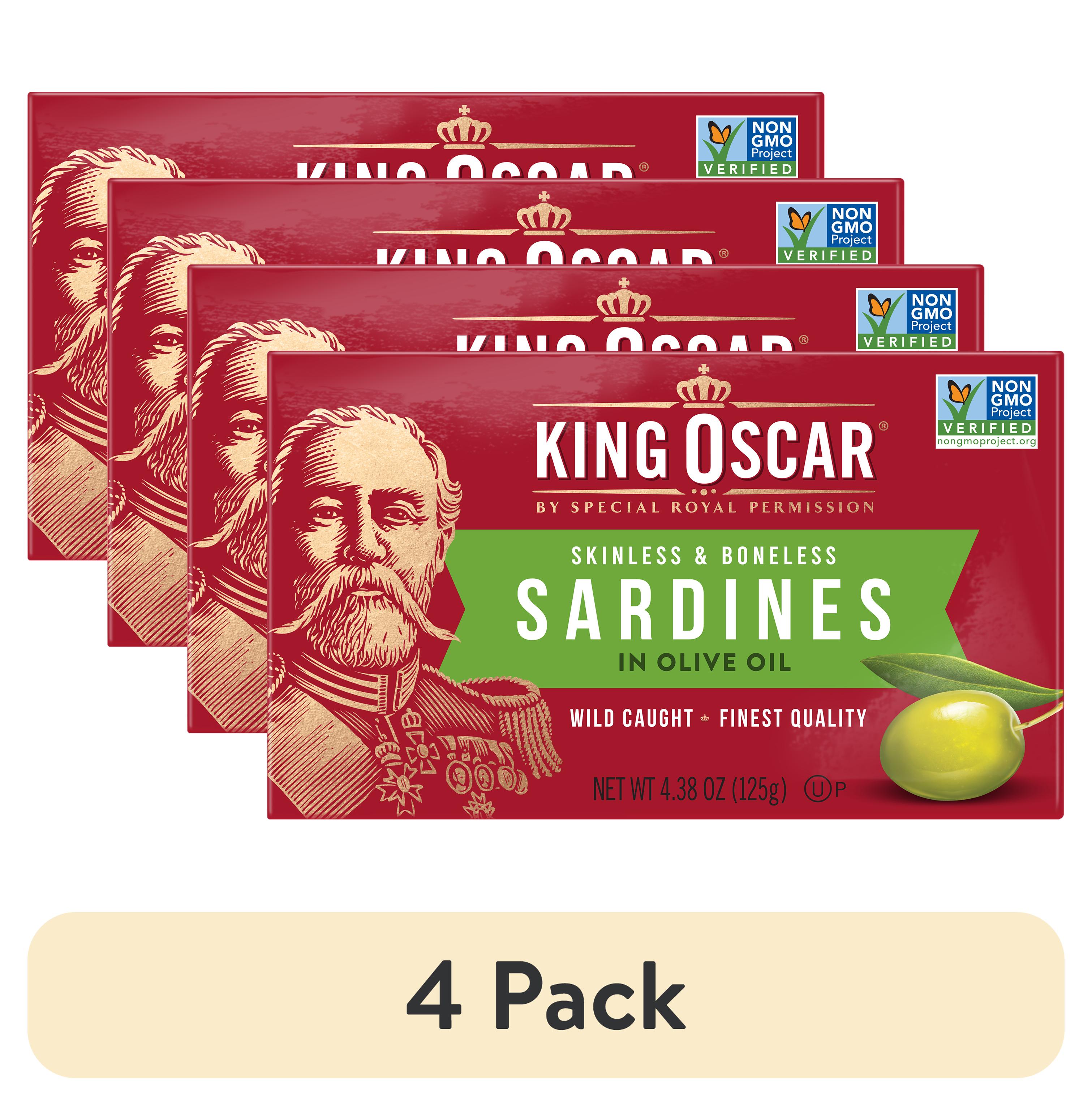 4 Pack King Oscar Skinless And Boneless Sardines In Olive Oil 438 Oz