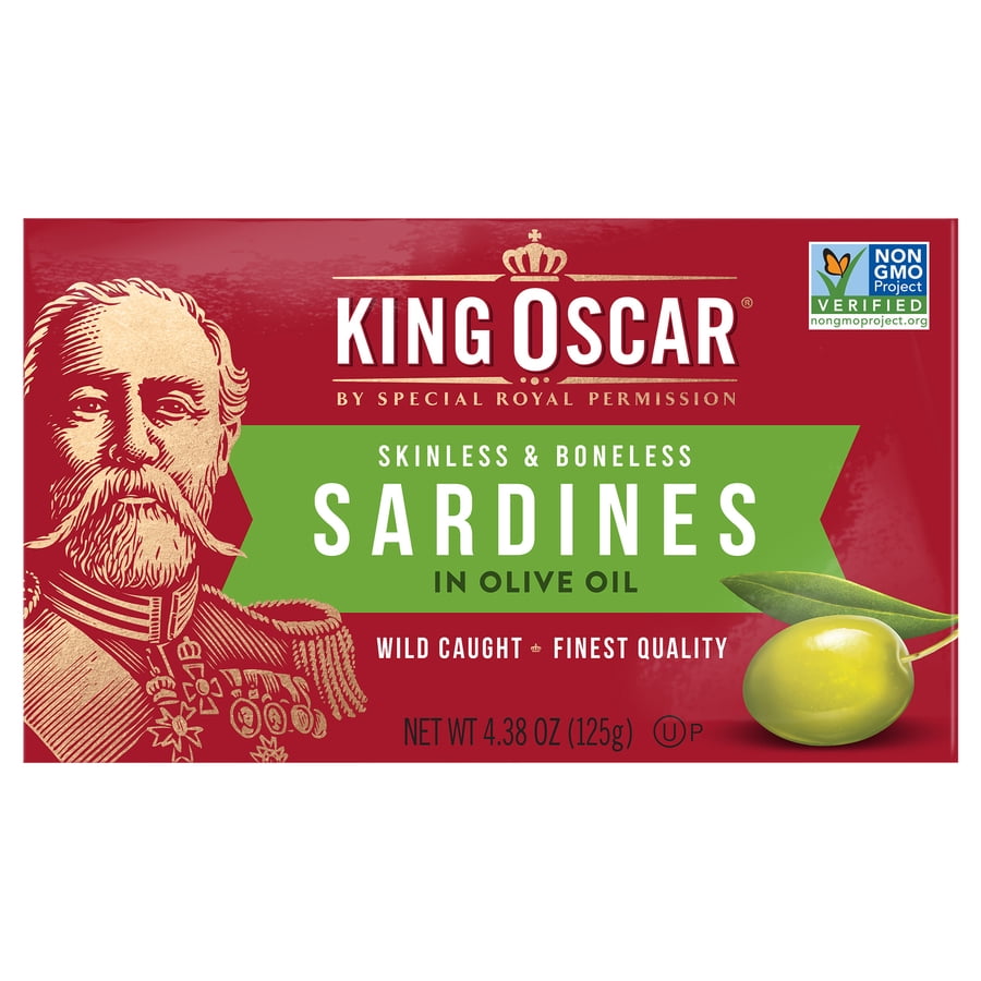 King Oscar Wild Caught Skinless & Boneless Sardines in Olive Oil 4.38 oz