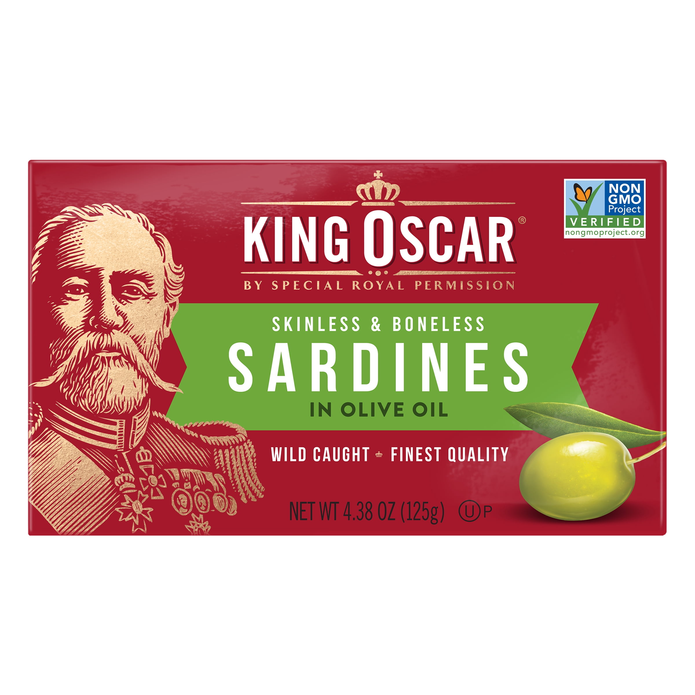King Oscar Skinless & Boneless Sardines in Olive Oil, 4.38 oz Can