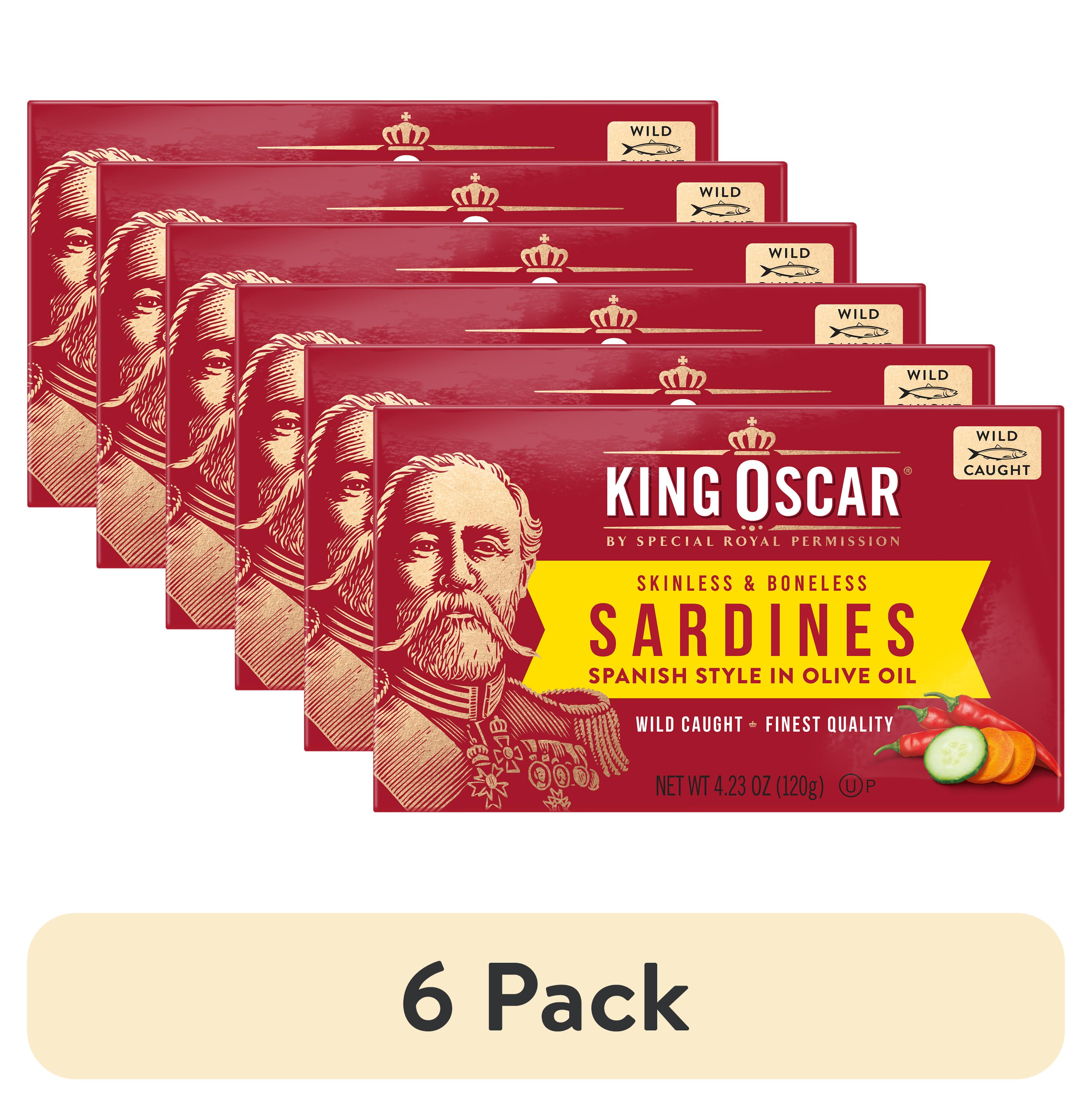 (6 pack) King Oscar Skinless & Boneless Spanish Style Sardines, 4.23 oz