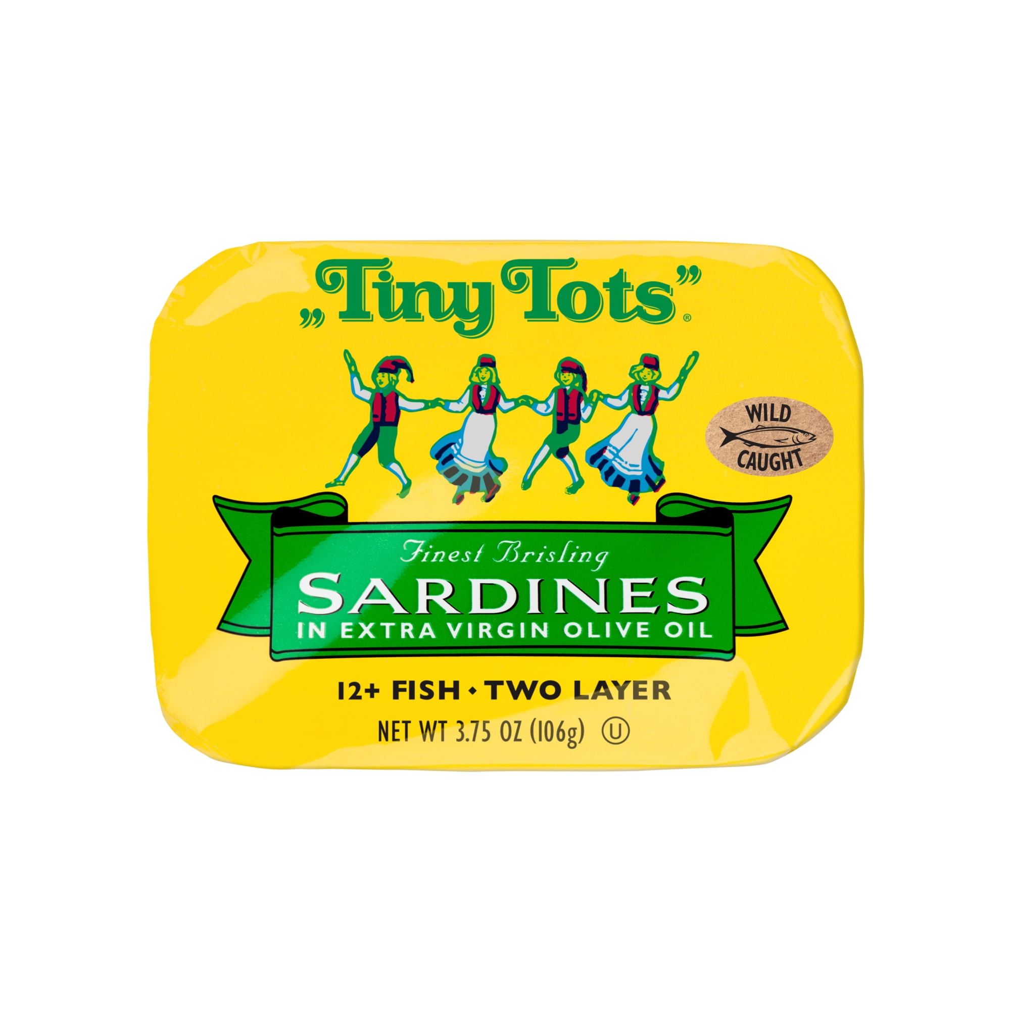 King Oscar Tiny Tots Wild Caught Brisling Sardines in Extra Virgin Olive Oil 3.75 oz