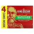thumbnail image 1 of King Oscar Wild Caught Sardines In Extra Virgin Olive Oil, 4 Cans, 3.75 oz (106 g) Each, 1 of 6