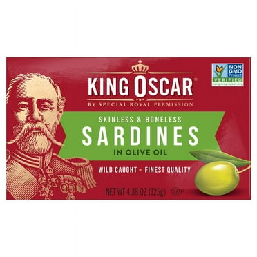 King Oscar Wild Caught Skinless & Boneless Sardines in Olive Oil 4.38 oz