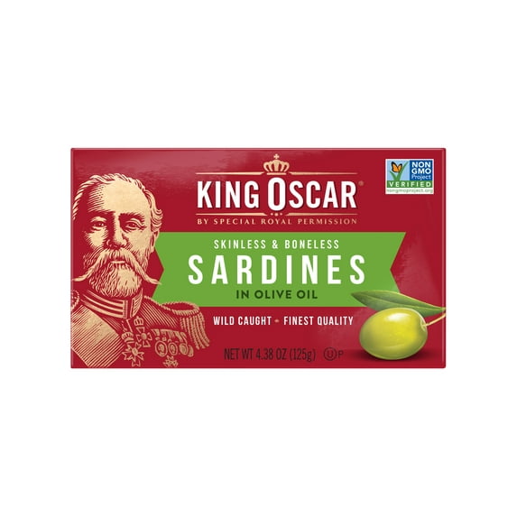 King Oscar Wild Caught Skinless & Boneless Sardines in Olive Oil 4.38 oz