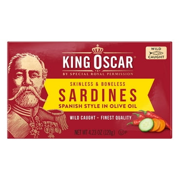 King Oscar Wild Caught Skinless & Boneless Sardines in Olive Oil, Spanish Style 4.23 oz
