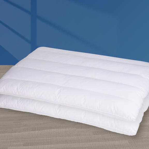 Ultra Flat Pillows for Sleeping Thin 2.5 Inch Height Slim Bed Pillows King Size 18x36 Inch Pack of 2