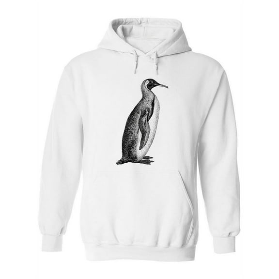King Penguin Drawing Hoodie Women -Image by Shutterstock, Female Medium