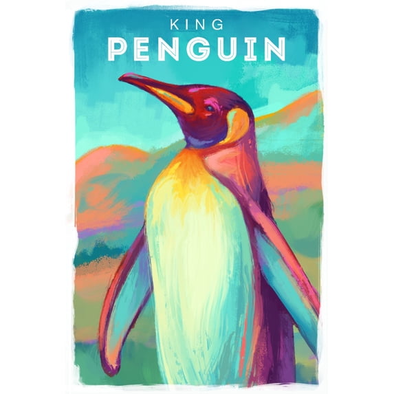 King Penguin, Vivid Series (12x18 Wall Art Poster, Room Decor)