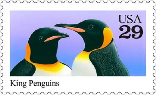 King Penguins Canvas Art - US POSTAL SERVICE (12 x 18)