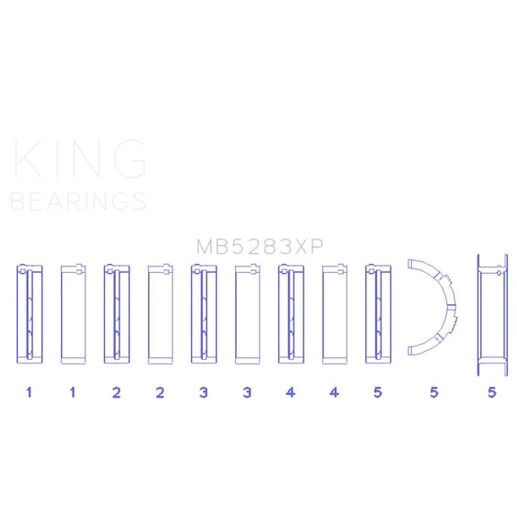 King Performance Main Race Bearing Set - Size 0.25mm Fits select: 1997-2003,2009-2010 FORD F150