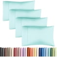 thumbnail image 1 of King Pillow Cases - 4 Pack - Super Soft Pillowcase Covers - Envelope Enclosure - Hotel Quality Pillow Protectors - Wrinkle Free, Shrink and Stain Resistant - Machine Washable - 20" x 40", 1 of 10