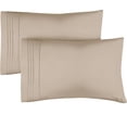 thumbnail image 1 of CGK Linens Ultra Soft & Comfy Pillowcases Set of 2 - King Size Hotel Quality Breathable 2-Piece Pillow Covers, Wheat, 1 of 7