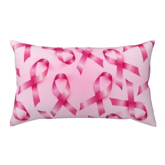 King Pillow Cases Standard Size - Breast Cancer Awareness-Q Soft Envelope Closure Microfiber Block Print Pillow Cover, Wrinkle Stain Resistant Travel Pillow Covers Standard Size 20x36in