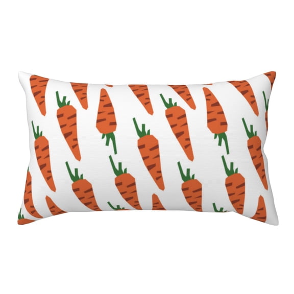King Pillow Cases Standard Size - Carrot print Soft Envelope Closure Microfiber Block Print Pillow Cover, Wrinkle Stain Resistant Travel Pillow Covers Standard Size 20x36in