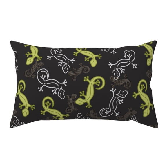 King Pillow Cases Standard Size - Cartoon Cute Lizard Gecko_A Soft Envelope Closure Microfiber Block Print Pillow Cover, Wrinkle Stain Resistant Travel Pillow Covers Standard Size 20x36in