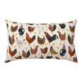 thumbnail image 1 of King Pillow Cases Standard Size - Classic Cute Cock Chick Soft Envelope Closure Microfiber Block Print Pillow Cover, Wrinkle Stain Resistant Travel Pillow Covers Standard Size 20x36in, 1 of 7
