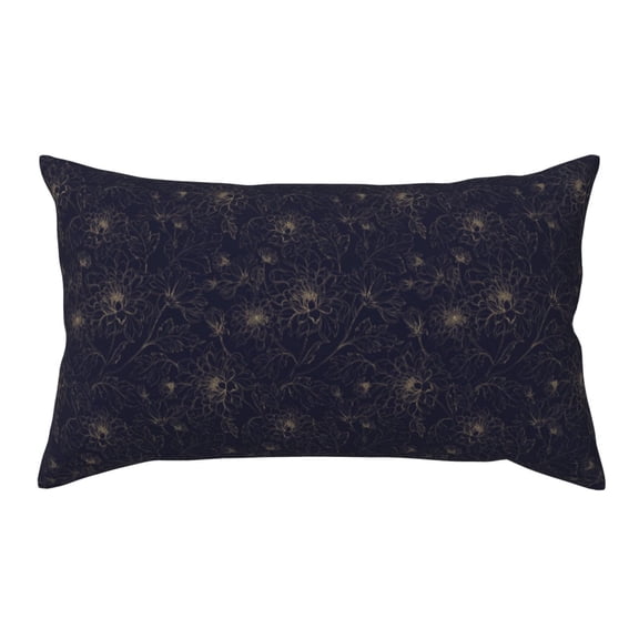 King Pillow Cases Standard Size - Copper-Gold Gloss Outline Chrysanthemum Soft Envelope Closure Microfiber Block Print Pillow Cover, Wrinkle Stain Resistant Travel Pillow Covers Standard Size 20x36in
