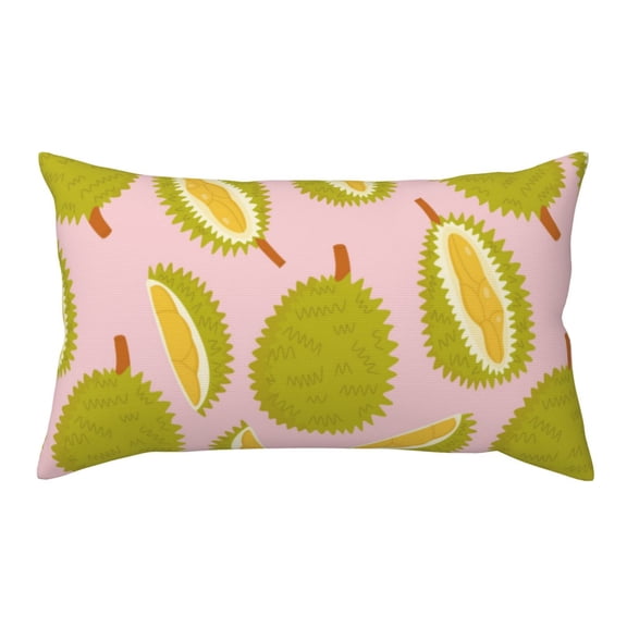 King Pillow Cases Standard Size - Cute Durian Purple Soft Envelope Closure Microfiber Block Print Pillow Cover, Wrinkle Stain Resistant Travel Pillow Covers Standard Size 20x36in