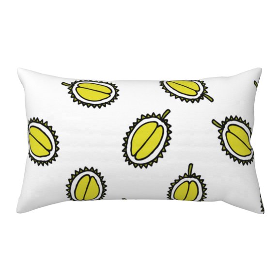 King Pillow Cases Standard Size - Cute Durian Soft Envelope Closure Microfiber Block Print Pillow Cover, Wrinkle Stain Resistant Travel Pillow Covers Standard Size 20x36in