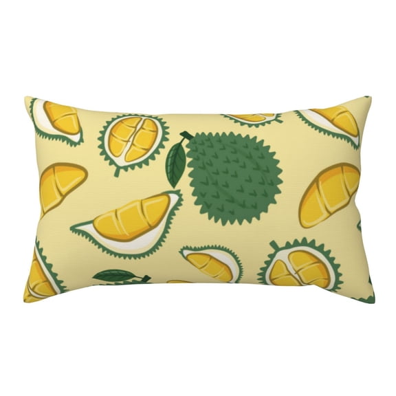 King Pillow Cases Standard Size - Cute Gold Durian Soft Envelope Closure Microfiber Block Print Pillow Cover, Wrinkle Stain Resistant Travel Pillow Covers Standard Size 20x36in
