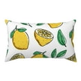 thumbnail image 1 of King Pillow Cases Standard Size - Cute Lemon Forest Green Leaves Soft Envelope Closure Microfiber Block Print Pillow Cover, Wrinkle Stain Resistant Travel Pillow Covers Standard Size 20x36in, 1 of 7