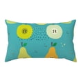 thumbnail image 1 of King Pillow Cases Standard Size - Cute Pear Blue Soft Envelope Closure Microfiber Block Print Pillow Cover, Wrinkle Stain Resistant Travel Pillow Covers Standard Size 20x36in, 1 of 7