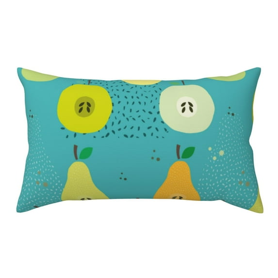 King Pillow Cases Standard Size - Cute Pear Blue Soft Envelope Closure Microfiber Block Print Pillow Cover, Wrinkle Stain Resistant Travel Pillow Covers Standard Size 20x36in