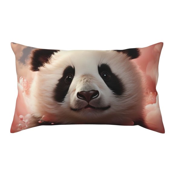 King Pillow Cases Standard Size - Cute Pink Cloud Panda Soft Envelope Closure Microfiber Block Print Pillow Cover, Wrinkle Stain Resistant Travel Pillow Covers Standard Size 20x36in