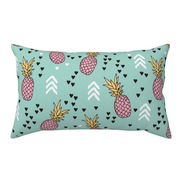 King Pillow Cases Standard Size - Cute Purple Pineapple Love Soft Envelope Closure Microfiber Block Print Pillow Cover, Wrinkle Stain Resistant Travel Pillow Covers Standard Size 20x36in