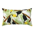 thumbnail image 1 of King Pillow Cases Standard Size - Cute Toucan Monstera On Branch Soft Envelope Closure Microfiber Block Print Pillow Cover, Wrinkle Stain Resistant Travel Pillow Covers Standard Size 20x36in, 1 of 7